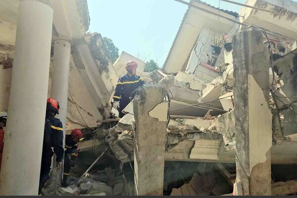 Vietnamese police deploy sniffer dogs in Myanmar earthquake rescue
