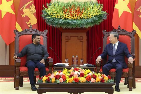 Vietnamese Party leader receives Sri Lankan President