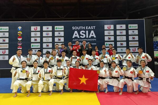 <b>Đội tuyển judo Việt Nam giành 16 HCV tại giải vô địch Đông Nam Á 2025</b>