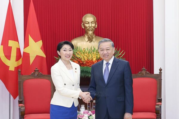 Party leader welcomes Japanese lawmaker in Hanoi