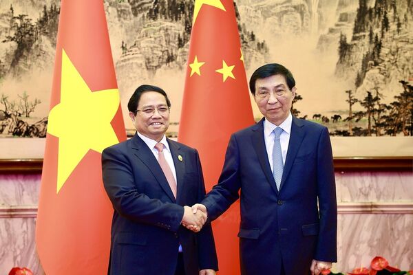 PM Pham Minh Chinh meets with Chinese front leader in Tianjin