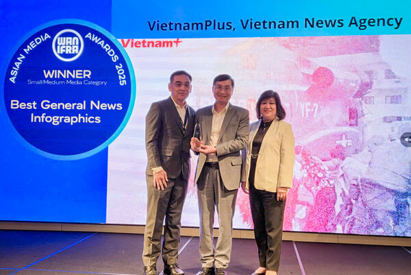 VietnamPlus wins Best General News Infographics Award at Asian Media Leaders Summit