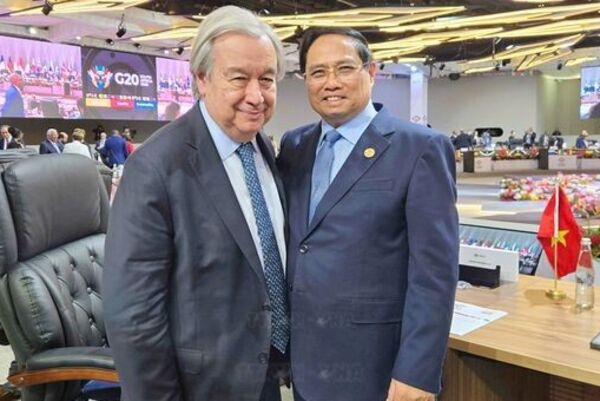 PM meets UN Secretary-General, Australian counterpart on G20 Summit sidelines