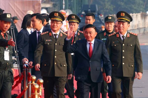 Security forces rehearse for 14th National Party Congress