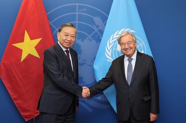 Top Vietnamese leader meets UN Secretary-General 